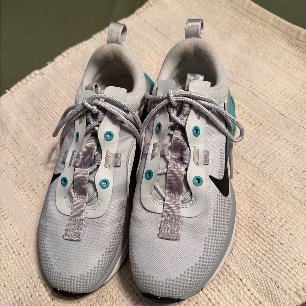 Nike Gray and Teal Athletic Shoes